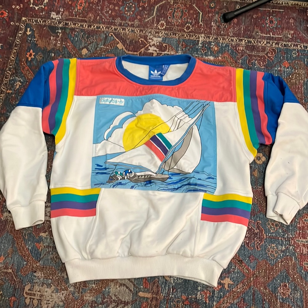 Women 80s/90s Adidas Sailing Pullover